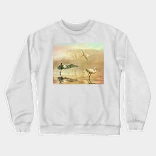 Spoonbill morning Crewneck Sweatshirt